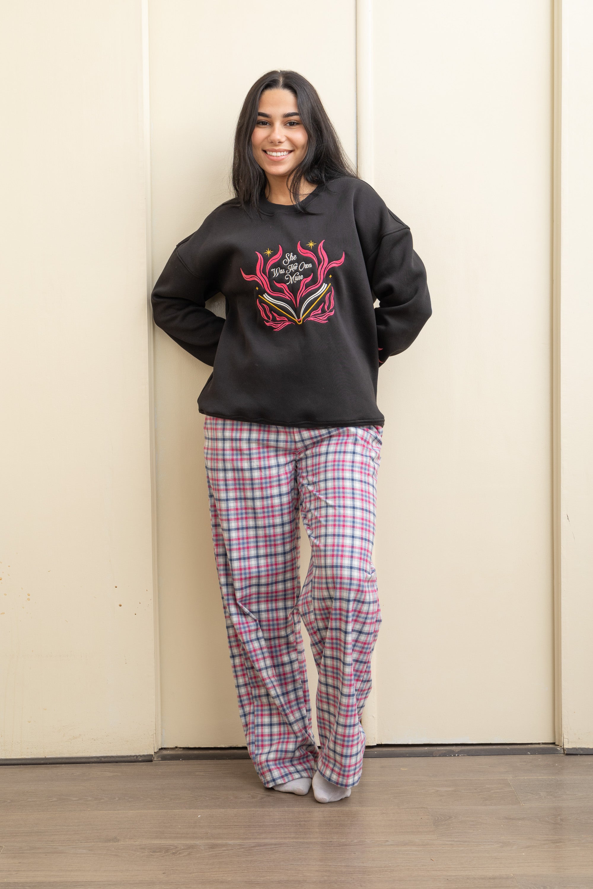 Image of Checkered Pajama - Relaxed Style for Every Night - Black